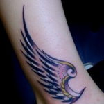 Photo example drawing of a tattoo with Hermes wings 07.10.2019 №021 -tattoo- tattoovalue.net