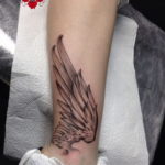 Photo example drawing of a tattoo with Hermes wings 07.10.2019 №033 -tattoo- tattoovalue.net
