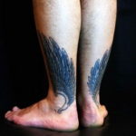 Photo example drawing of a tattoo with Hermes wings 07.10.2019 №038 -tattoo- tattoovalue.net