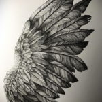 Photo example drawing of a tattoo with Hermes wings 07.10.2019 №040 -tattoo- tattoovalue.net