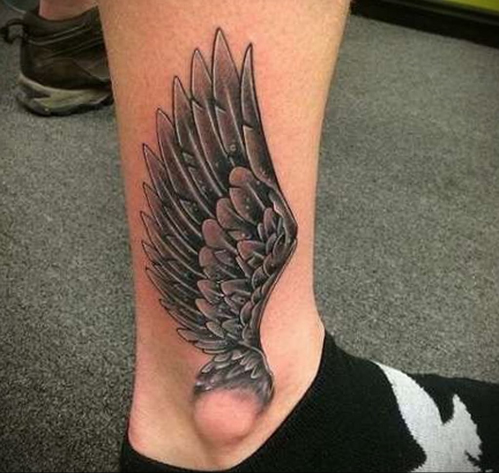 Photo example drawing of a tattoo with Hermes wings 07.10.2019 №041 -tattoo- tattoovalue.net
