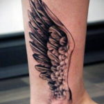 Photo example drawing of a tattoo with Hermes wings 07.10.2019 №053 -tattoo- tattoovalue.net