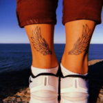 Photo example drawing of a tattoo with Hermes wings 07.10.2019 №076 -tattoo- tattoovalue.net