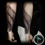 Photo example drawing of a tattoo with Hermes wings 07.10.2019 №078 -tattoo- tattoovalue.net