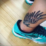 Photo example drawing of a tattoo with Hermes wings 07.10.2019 №082 -tattoo- tattoovalue.net