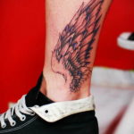 Photo example drawing of a tattoo with Hermes wings 07.10.2019 №091 -tattoo- tattoovalue.net