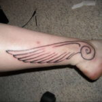 Photo example drawing of a tattoo with Hermes wings 07.10.2019 №110 -tattoo- tattoovalue.net