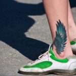 Photo example drawing of a tattoo with Hermes wings 07.10.2019 №111 -tattoo- tattoovalue.net