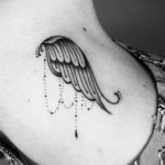 Photo example drawing of a tattoo with Hermes wings 07.10.2019 №117 -tattoo- tattoovalue.net