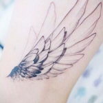 Photo example drawing of a tattoo with Hermes wings 07.10.2019 №127 -tattoo- tattoovalue.net