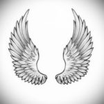 Photo example drawing of a tattoo with Hermes wings 07.10.2019 №133 -tattoo- tattoovalue.net
