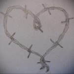 barbed wire sketch tattoo 01.02.2020 №015 -barbed wire tattoo- tattoovalue.net