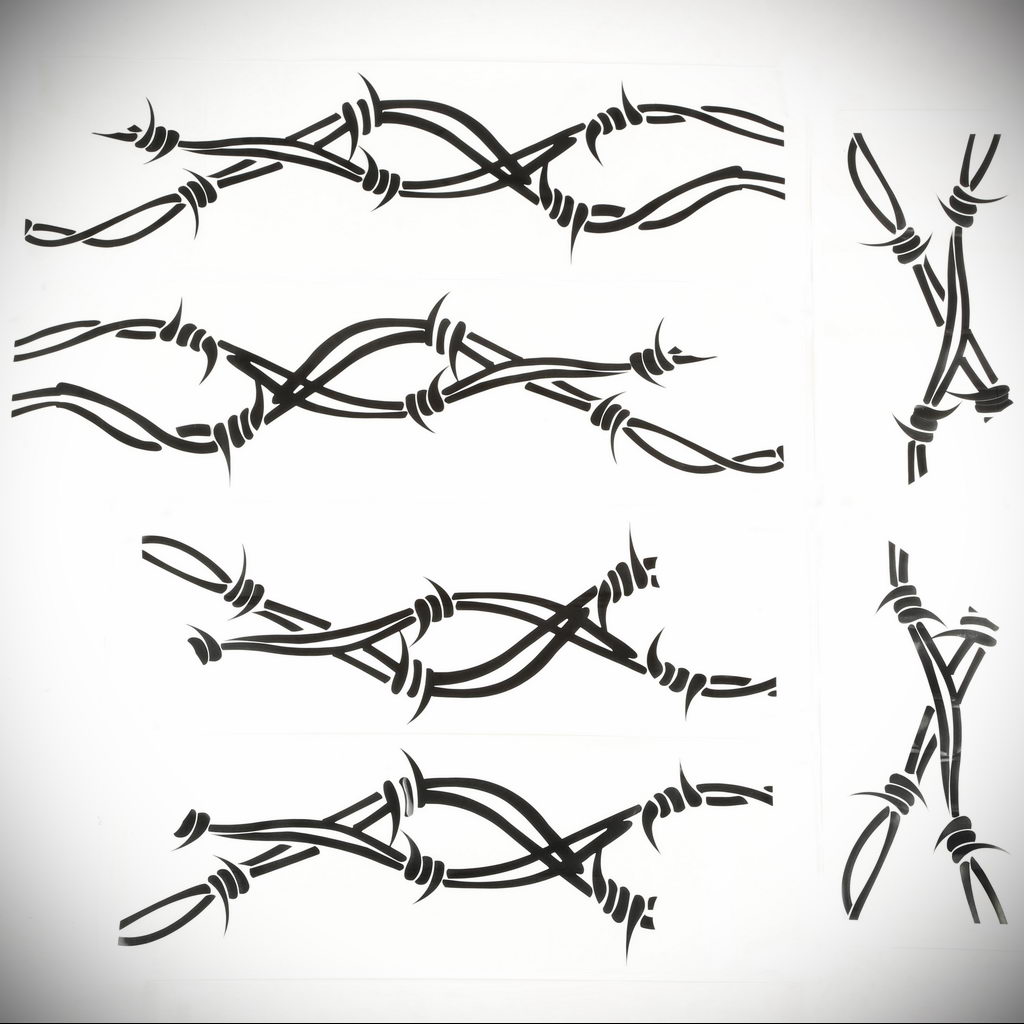 Vector drawing of the barbed wire  CanStock