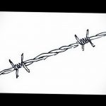 barbed wire sketch tattoo 01.02.2020 №030 -barbed wire tattoo- tattoovalue.net