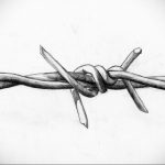 barbed wire sketch tattoo 01.02.2020 №026 -barbed wire tattoo- tattoovalue.net