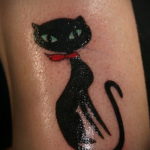 black cat tattoo 03.12.2019 №024 -cat tattoo- tattoovalue.net
