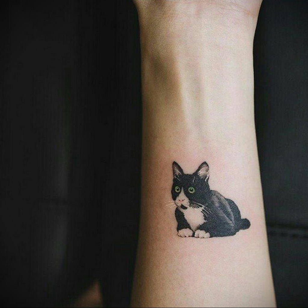 black cat tattoo 03.12.2019 №005 -cat tattoo- tattoovalue.net