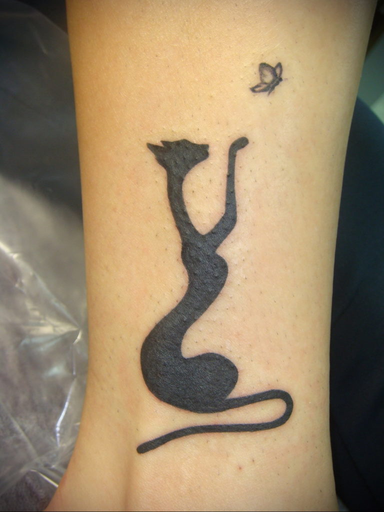 black cat tattoo 03.12.2019 №011 -cat tattoo- tattoovalue.net