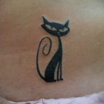 black cat tattoo 03.12.2019 №013 -cat tattoo- tattoovalue.net