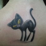 black cat tattoo 03.12.2019 №018 -cat tattoo- tattoovalue.net