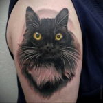 black cat tattoo 03.12.2019 №022 -cat tattoo- tattoovalue.net