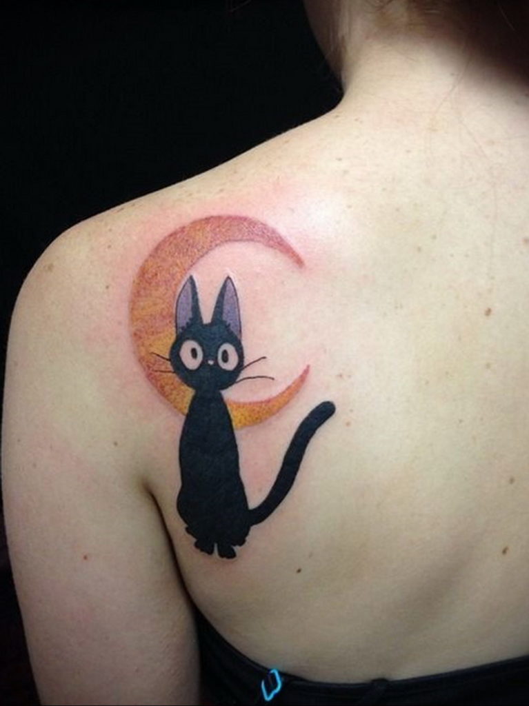 black cat tattoo 03.12.2019 №033 -cat tattoo- tattoovalue.net