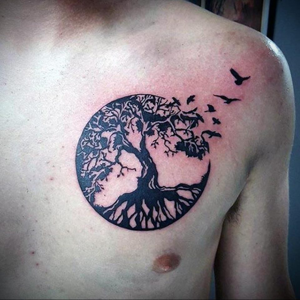 black circle tattoo 07.01.2020 №010 circle tattoo