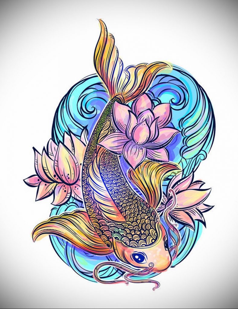 carp tattoo 06.01.2020 №038 -tattoo fish- tattoovalue.net