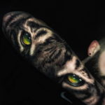 cat eye tattoo 03.12.2019 №002 -cat tattoo- tattoovalue.net