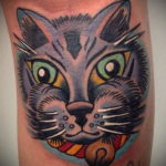 cat face tattoo 03.12.2019 №016 -cat tattoo- tattoovalue.net