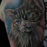 cat face tattoo 03.12.2019 №020 -cat tattoo- tattoovalue.net