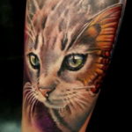 cat face tattoo 03.12.2019 №015 -cat tattoo- tattoovalue.net