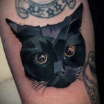 cat face tattoo 03.12.2019 №018 -cat tattoo- tattoovalue.net