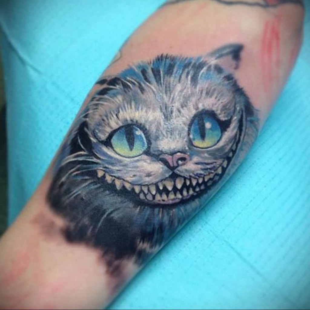 cat face tattoo 03.12.2019 №021 -cat tattoo- tattoovalue.net