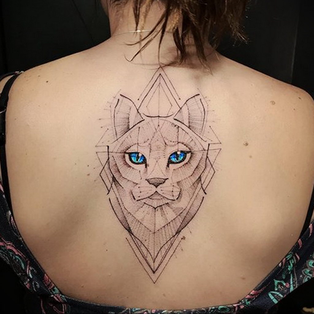 cat face tattoo 03.12.2019 №042 -cat tattoo- tattoovalue.net