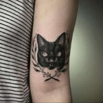 cat face tattoo 03.12.2019 №053 -cat tattoo- tattoovalue.net