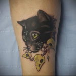 cat face tattoo 03.12.2019 №055 -cat tattoo- tattoovalue.net