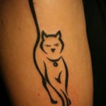 cat silhouette tattoo 03.12.2019 №009 -cat tattoo- tattoovalue.net