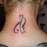 cat silhouette tattoo 03.12.2019 №011 -cat tattoo- tattoovalue.net