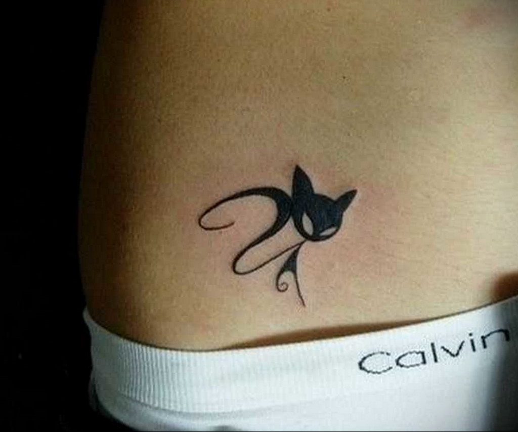 cat silhouette tattoo 03.12.2019 №016 -cat tattoo- tattoovalue.net