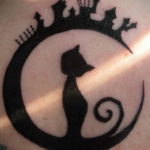 cat silhouette tattoo 03.12.2019 №022 -cat tattoo- tattoovalue.net