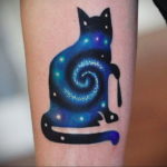 cat silhouette tattoo 03.12.2019 №023 -cat tattoo- tattoovalue.net