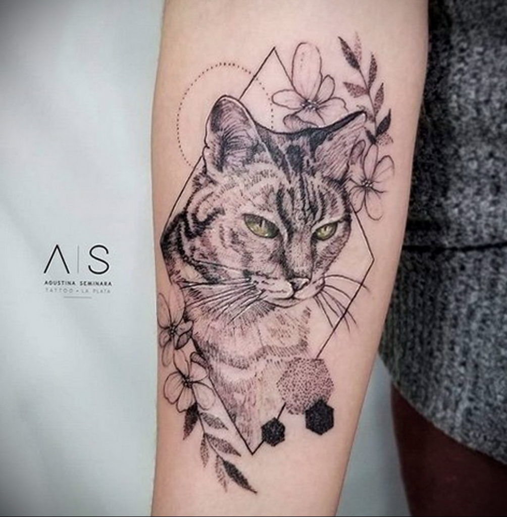 cat tattoo for girls 03.12.2019 №003 -cat tattoo- tattoovalue.net