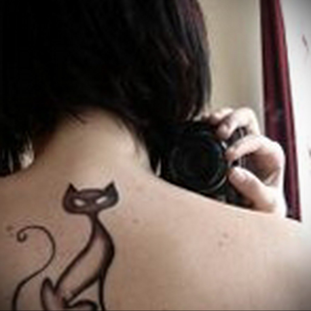 cat tattoo for girls 03.12.2019 №020 -cat tattoo- tattoovalue.net