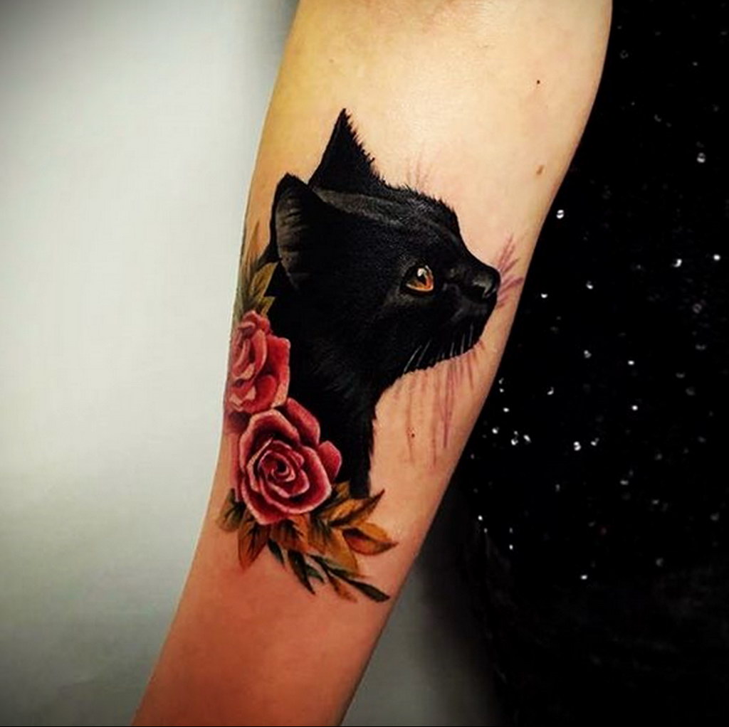 cat tattoo on hand 03.12.2019 №001 -cat tattoo- tattoovalue.net