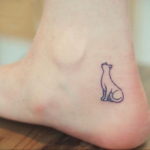 cat tattoo on leg 03.12.2019 №032 -cat tattoo- tattoovalue.net