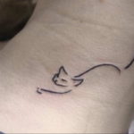 cat tattoo on the neck 03.12.2019 №009 -cat tattoo- tattoovalue.net