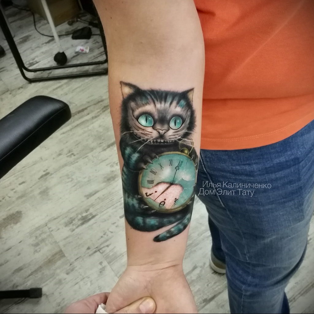 cat tattoo on the wrist 03.12.2019 №017 -cat tattoo- tattoovalue.net