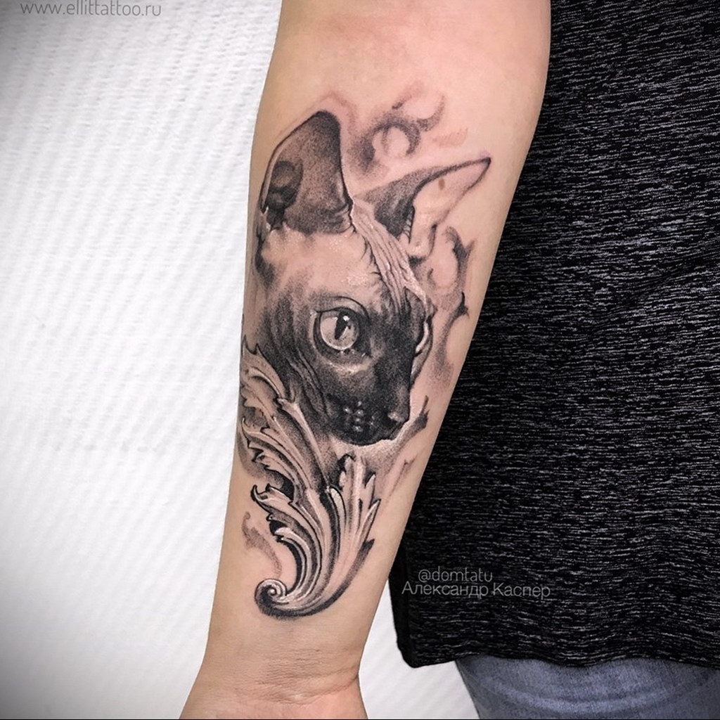 cat tattoo on the wrist 03.12.2019 №026 -cat tattoo- tattoovalue.net
