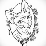 cat tattoo sketches 03.12.2019 №041 -cat tattoo- tattoovalue.net